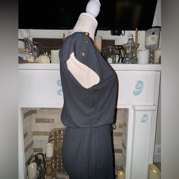 Lauren Ralph Lauren Wide Leg Cropped Stretchy Button Casual Jumpsuit Size S GUC - Picture 7 of 14